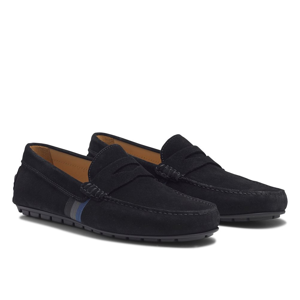 Russell & Bromley Soft Wear Driving Formella Skor Herr Svarta | IGNJR-5931