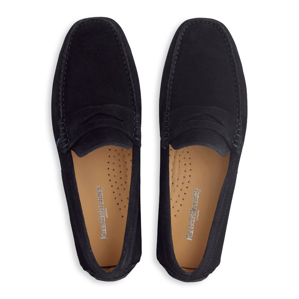 Russell & Bromley Soft Wear Driving Formella Skor Herr Svarta | IGNJR-5931