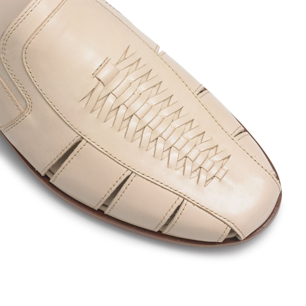 Russell & Bromley Southend Weave Detail Slip On Casual Skor Herr Beige | NDMCI-5028