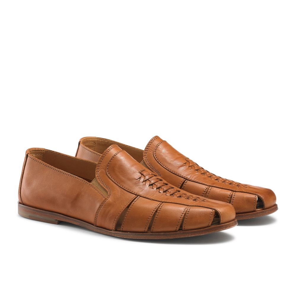 Russell & Bromley Southend Weave Detail Slip On Casual Skor Herr Bruna | QEDLU-2108