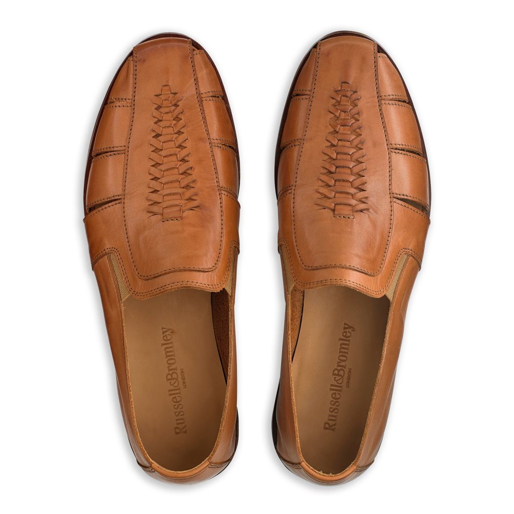 Russell & Bromley Southend Weave Detail Slip On Casual Skor Herr Bruna | QEDLU-2108