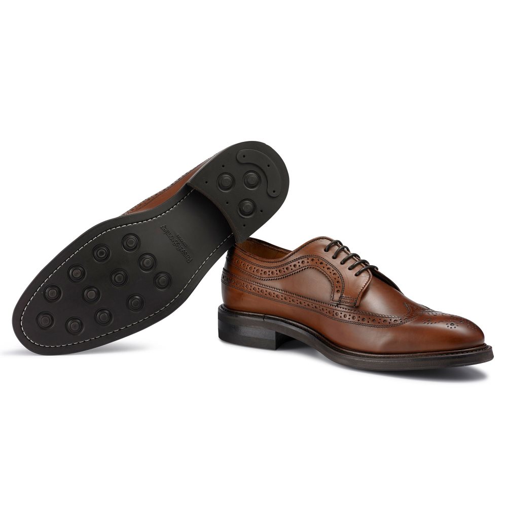 Russell & Bromley Southport Rubber Sole Derby Formella Skor Herr Mörkbruna | CHPFW-9602