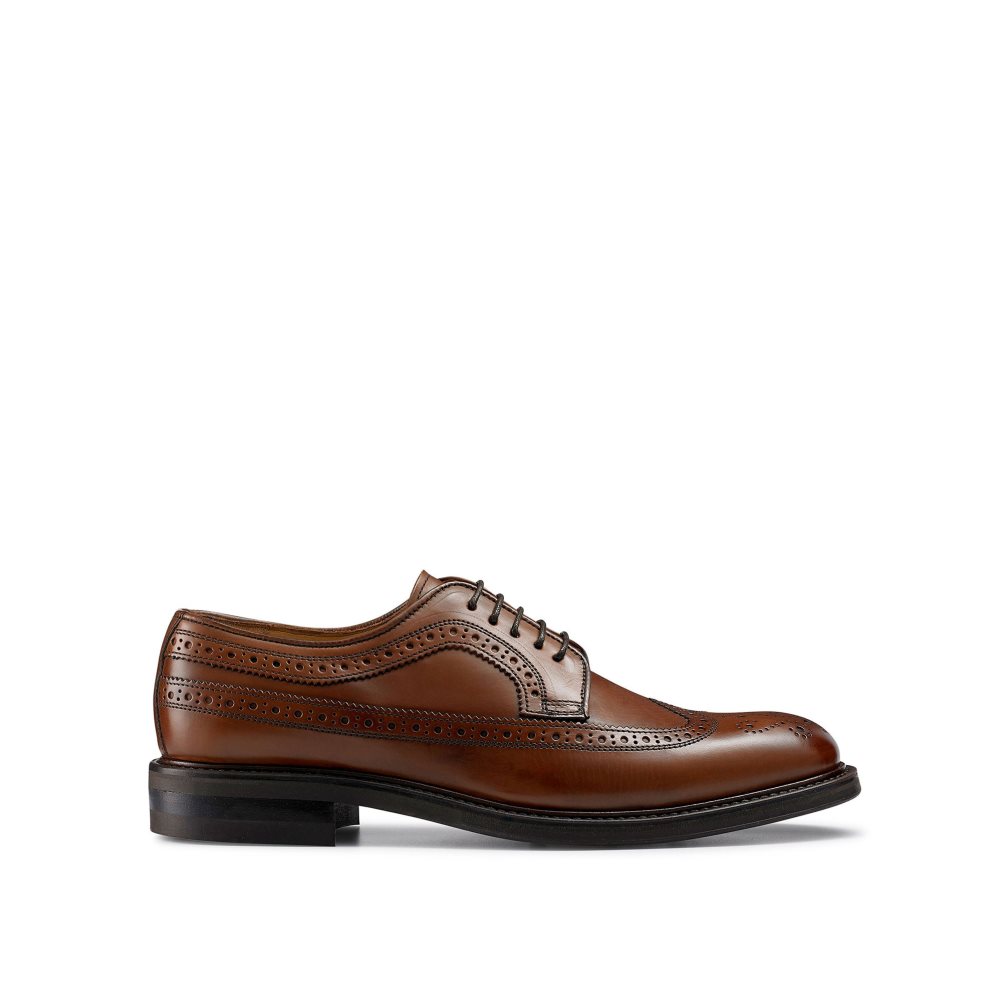 Russell & Bromley Southport Rubber Sole Derby Formella Skor Herr Mörkbruna | CHPFW-9602