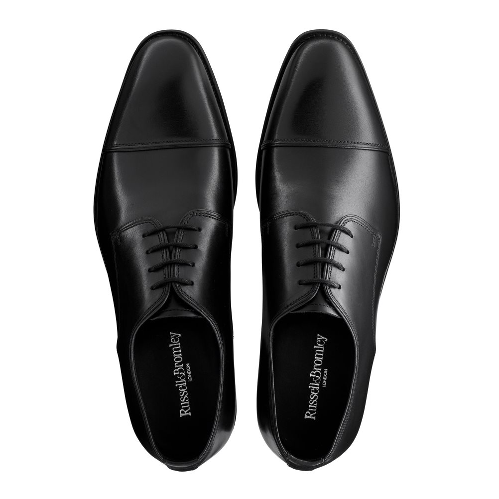 Russell & Bromley Spectrum Tå-cap Derby Formella Skor Herr Svarta | YZMNP-8945