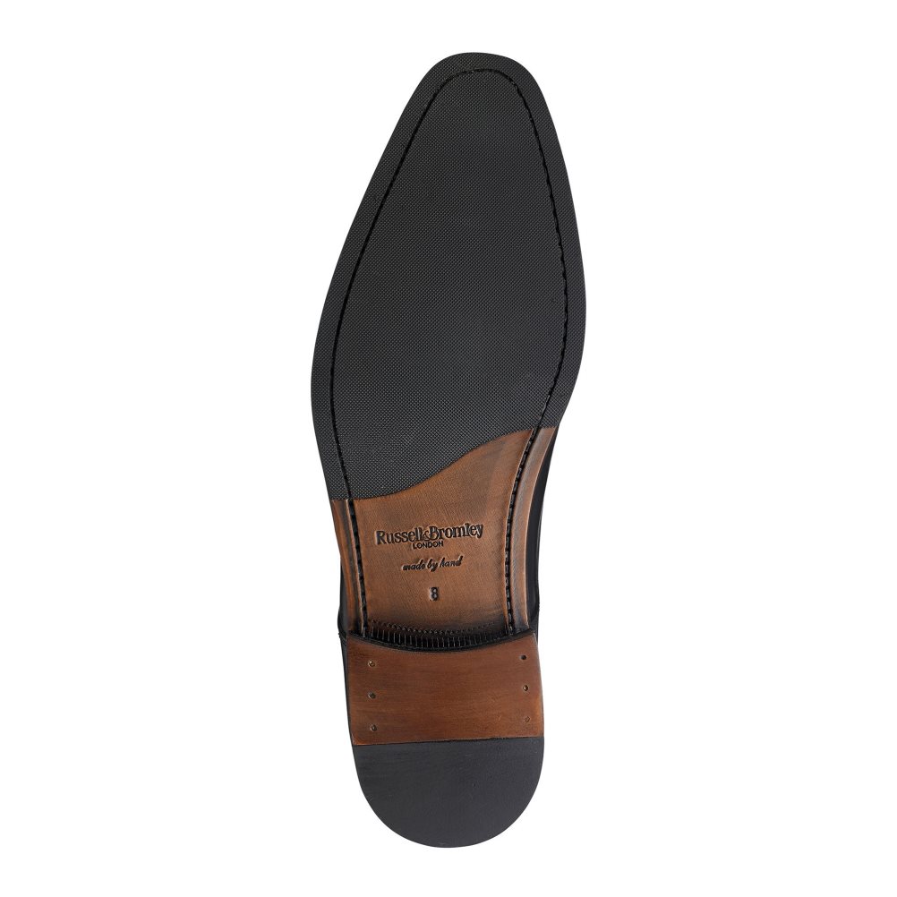 Russell & Bromley Spectrum Tå-cap Derby Formella Skor Herr Svarta | YZMNP-8945
