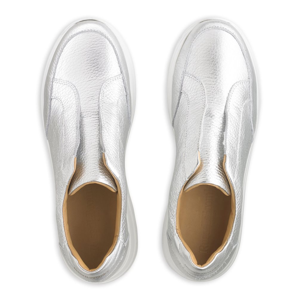 Russell & Bromley Speed Up Laceless Sneakers Dam Silver | DWMOV-6210