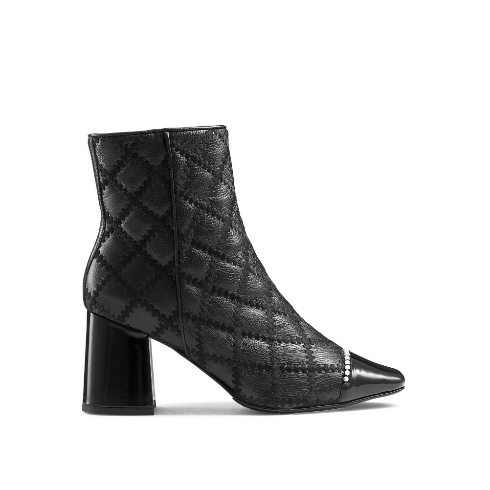 Russell & Bromley Stitch Pearl Tå Ankelboots Dam Svarta | GUZYO-7304
