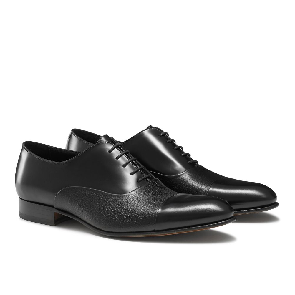 Russell & Bromley Stratus Tå Cap Oxford Formella Skor Herr Svarta | AFIZD-8246