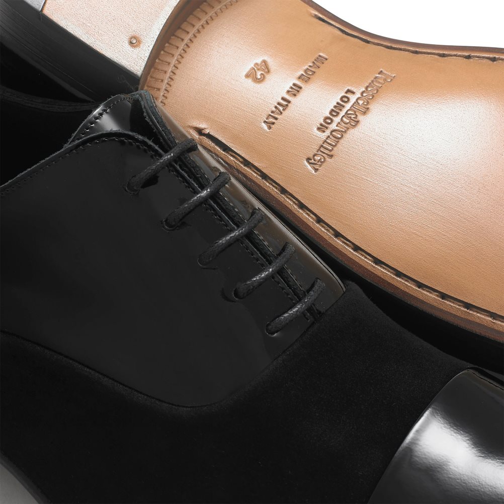 Russell & Bromley Stratus Tå Cap Oxford Formella Skor Herr Svarta | EONPW-7934
