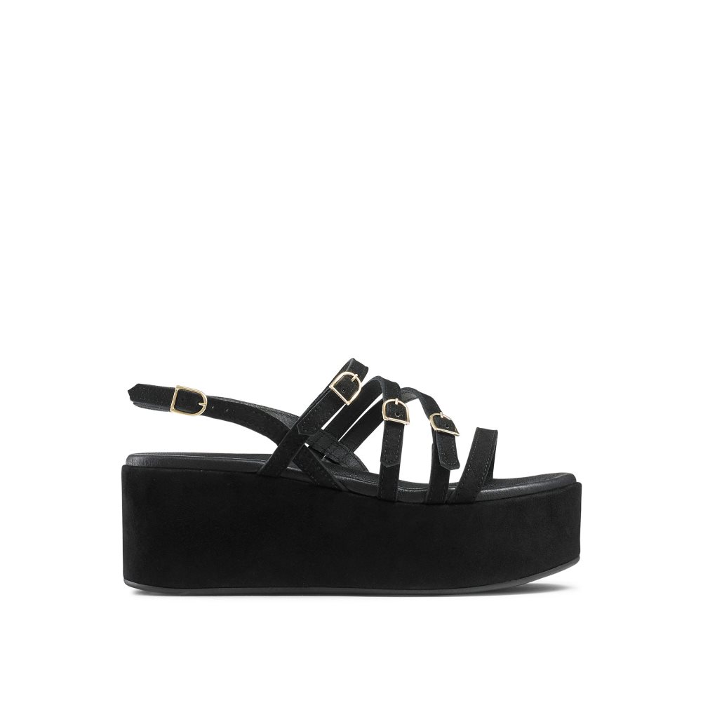 Russell & Bromley Sunshine Spännen Kilklack Dam Svarta | NIBKZ-8304