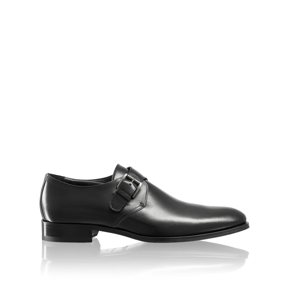 Russell & Bromley Sycamore Single Spännen Monk Rem Formella Skor Herr Svarta | BLIHC-0382