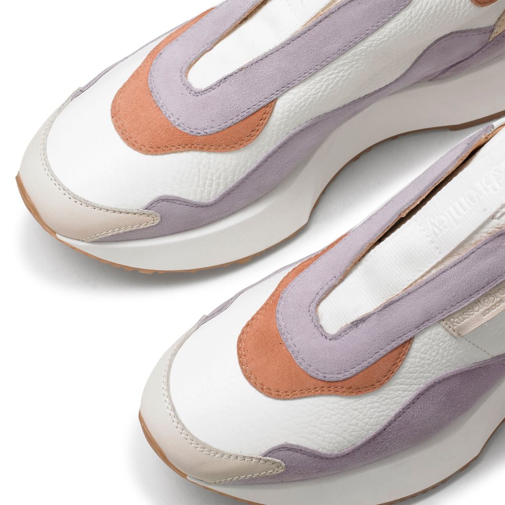 Russell & Bromley Timeless Flared Laceless Sneakers Dam Vita Lavendel | PMDQA-0857