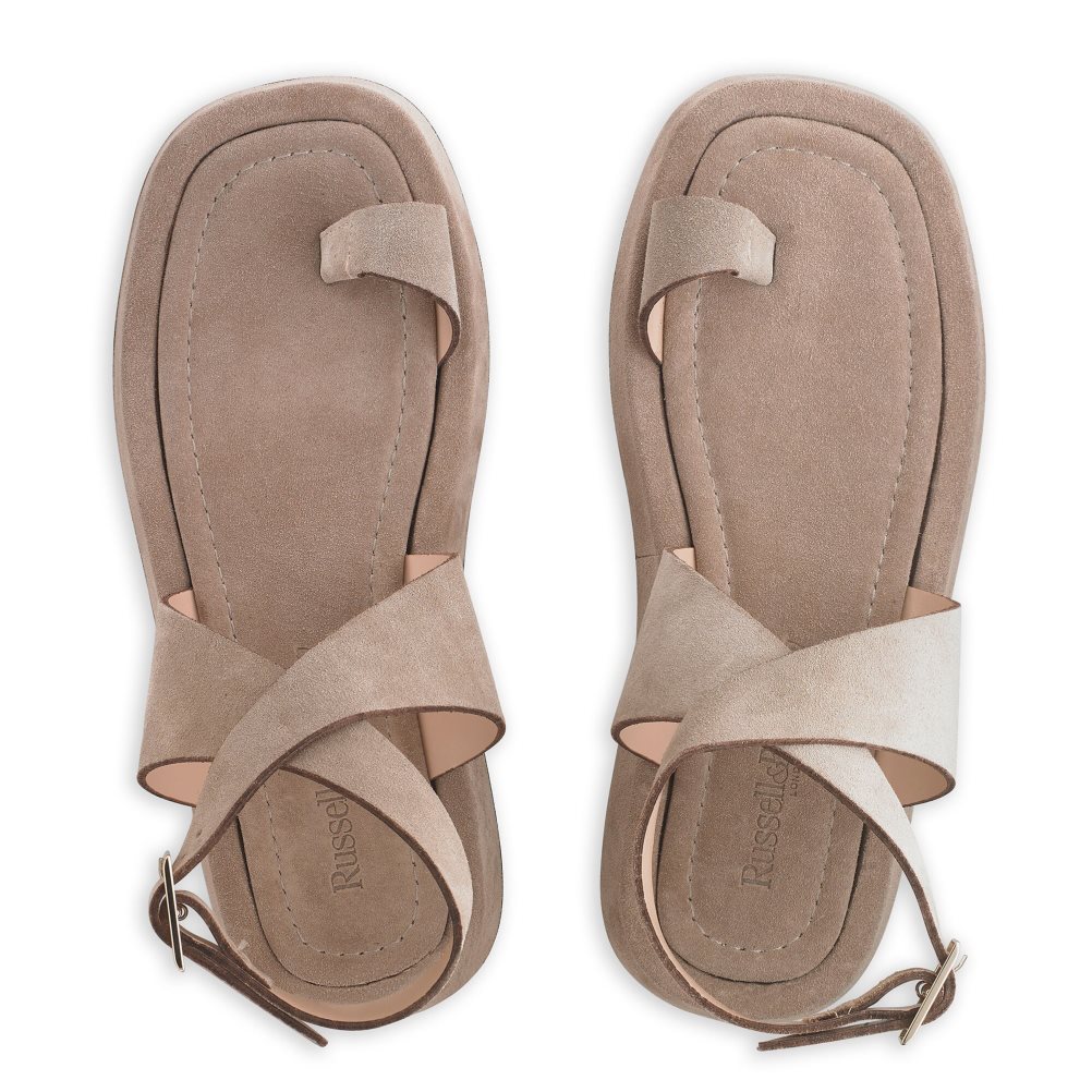 Russell & Bromley Toetally Platta Sandaler Dam Beige | XOQER-2085