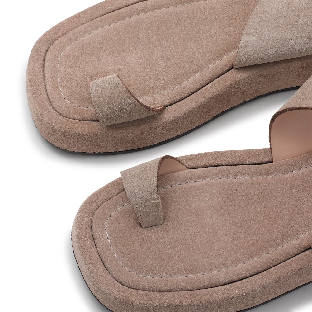 Russell & Bromley Toetally Platta Sandaler Dam Beige | XOQER-2085