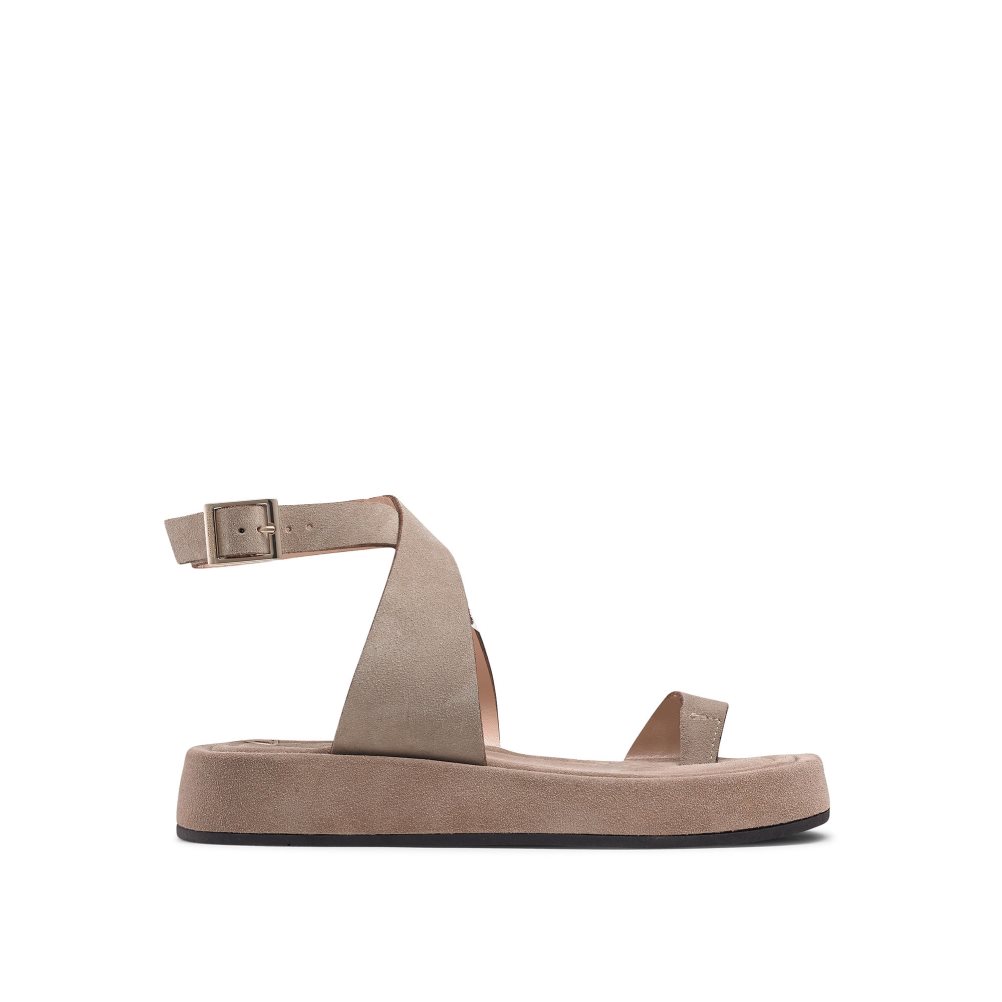Russell & Bromley Toetally Platta Sandaler Dam Beige | XOQER-2085