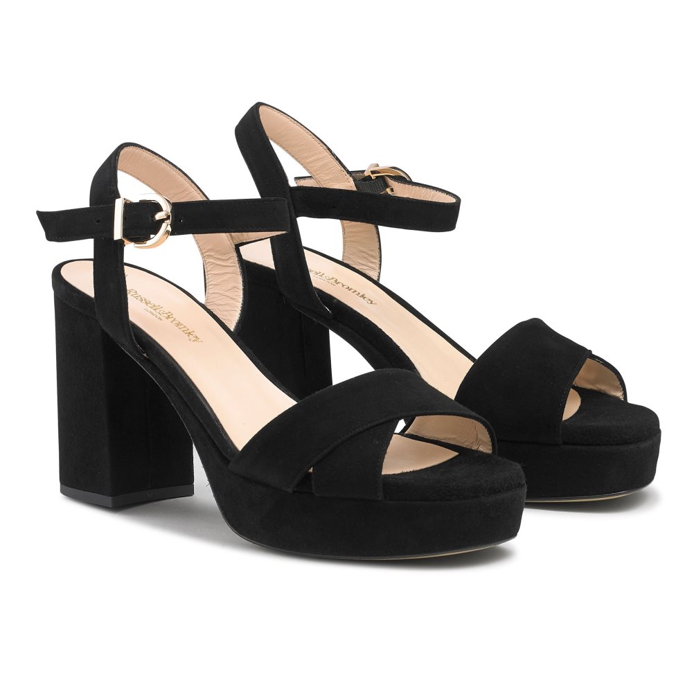 Russell & Bromley Topform Platform Sandaler Klack Dam Svarta | RMWYL-4639