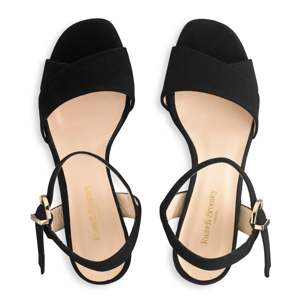 Russell & Bromley Topform Platform Sandaler Klack Dam Svarta | RMWYL-4639