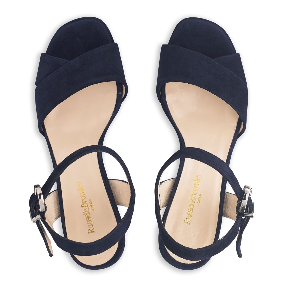 Russell & Bromley Topform Platform Sandaler Klack Dam Marinblå | WKVDJ-7860