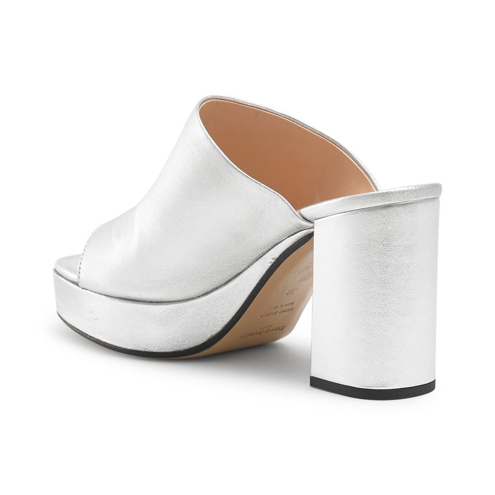 Russell & Bromley Topmule Platform Mules Skor Dam Silver | IUQYG-1692