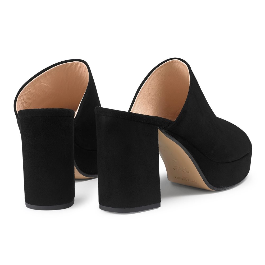 Russell & Bromley Topmule Platform Mules Skor Dam Svarta | YCHPL-4925