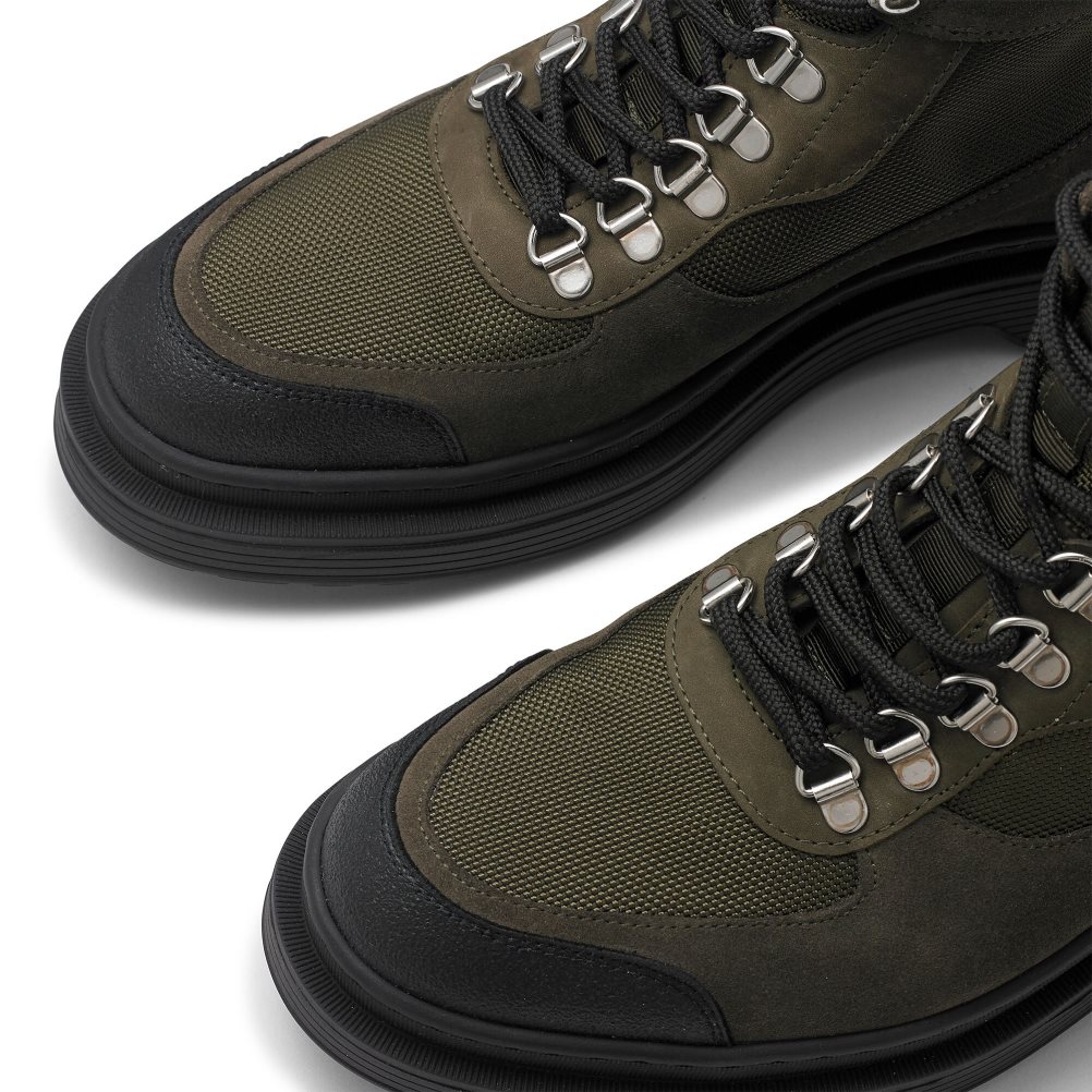 Russell & Bromley Trail Hiker Spets Ankelboots Herr Olivgröna | BKXLT-1947