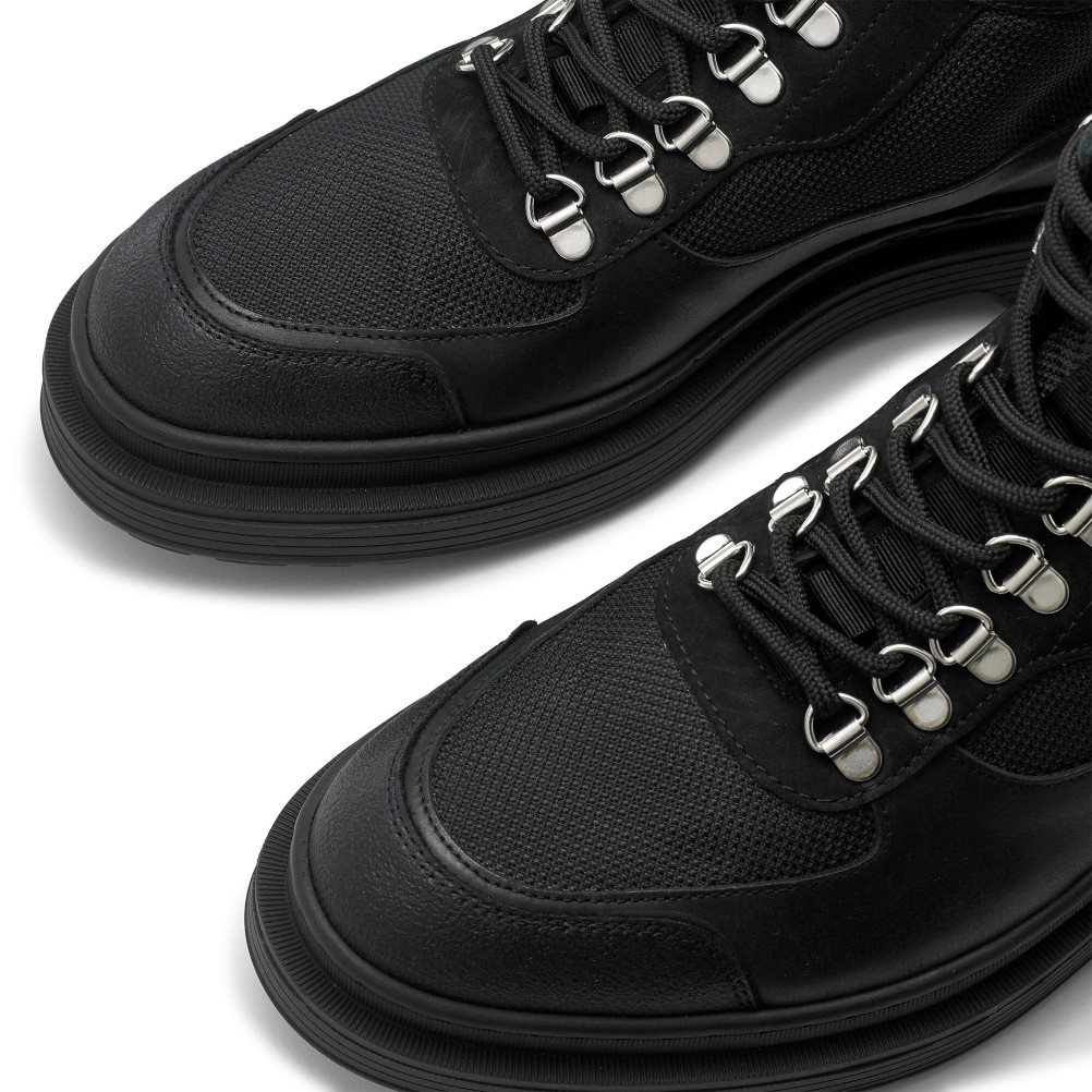 Russell & Bromley Trail Hiker Spets Ankelboots Herr Svarta | XQTYA-2093