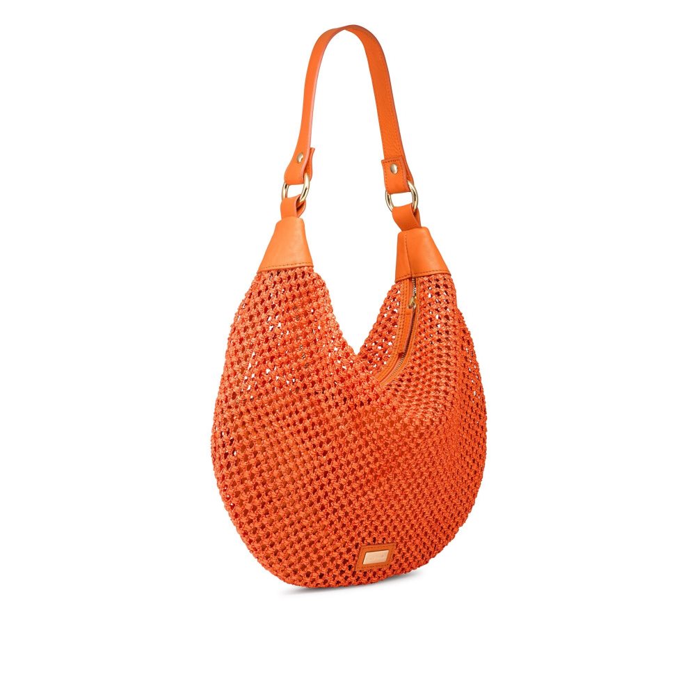 Russell & Bromley Tutti Fruiti Crochet Axelväska Dam Orange | SBDOM-3812