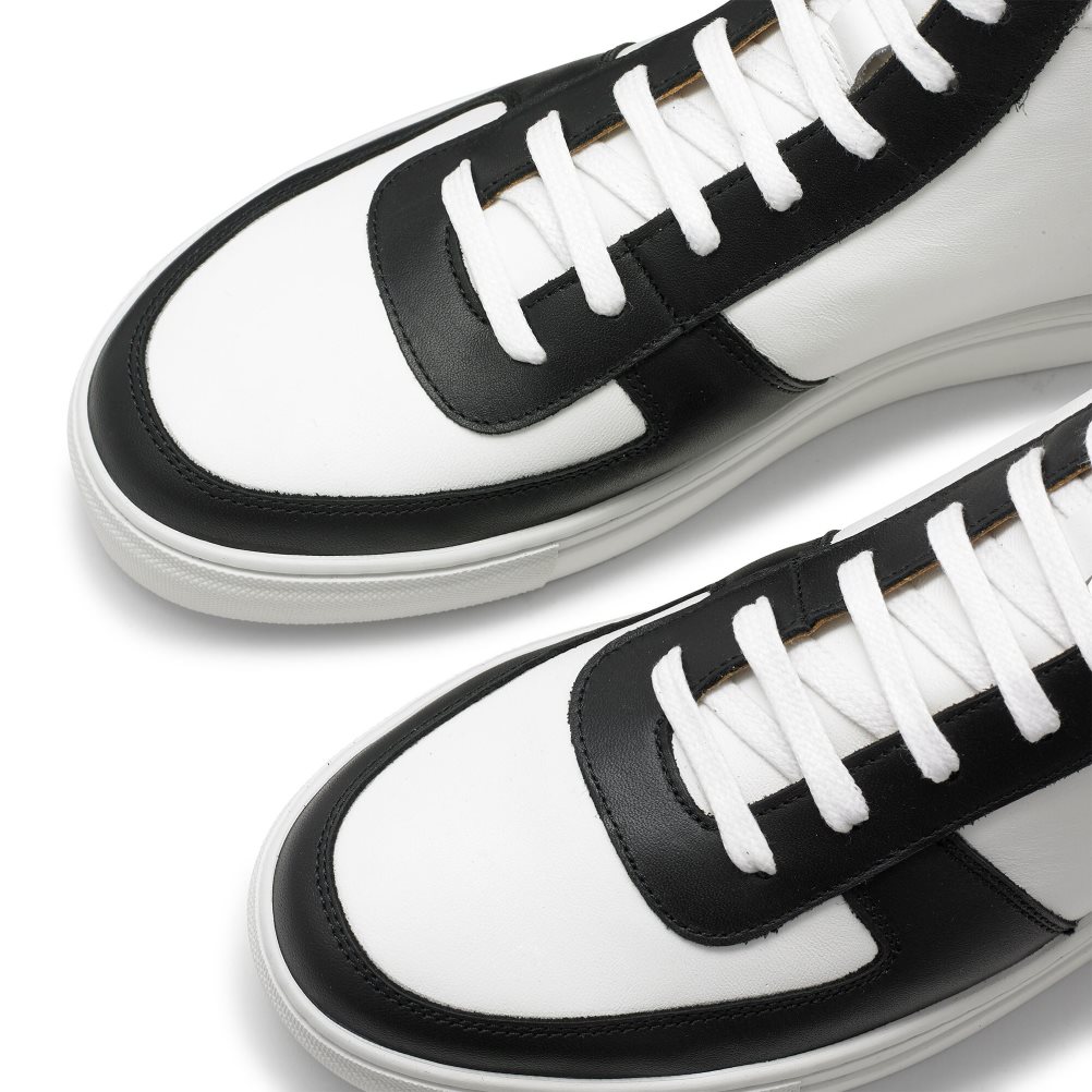 Russell & Bromley Upfield High Top Sneakers Herr Vita Svarta | PBEFR-0261