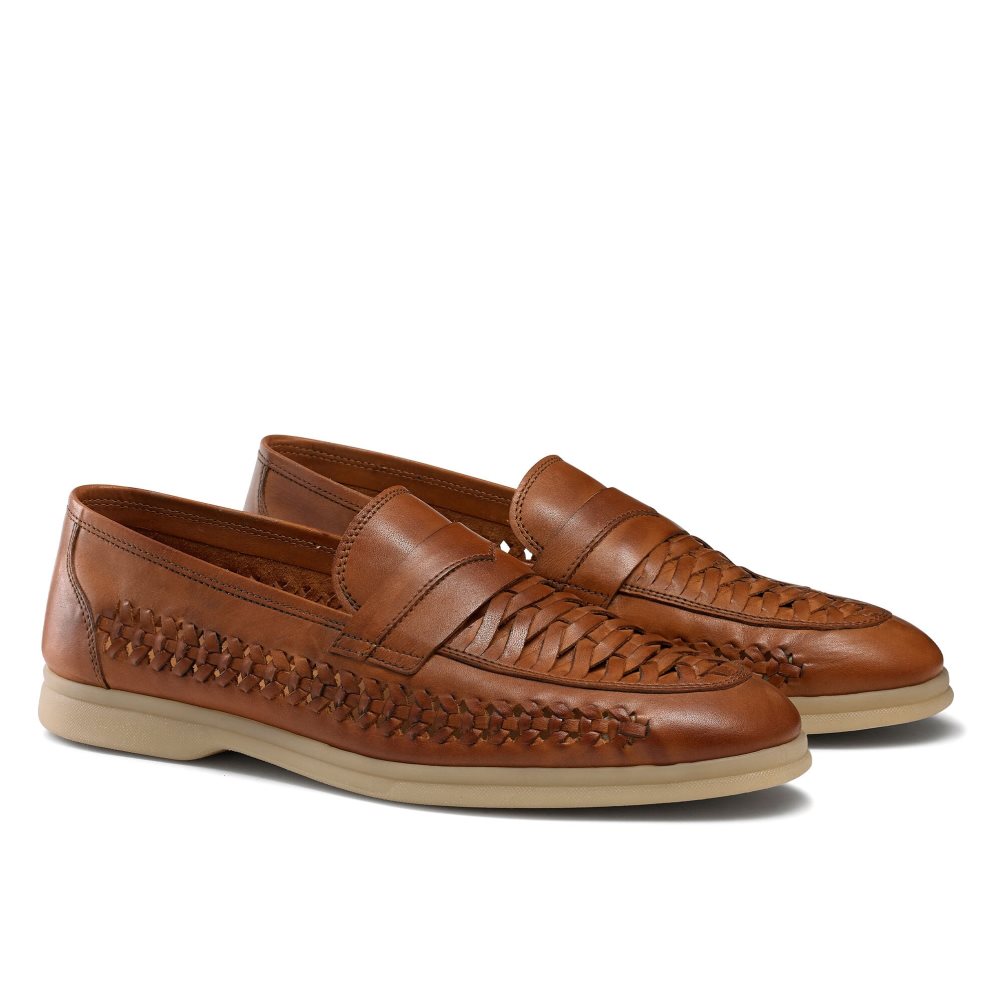 Russell & Bromley Uppermost Weave Detail Loafers Herr Bruna | NLZGO-9461