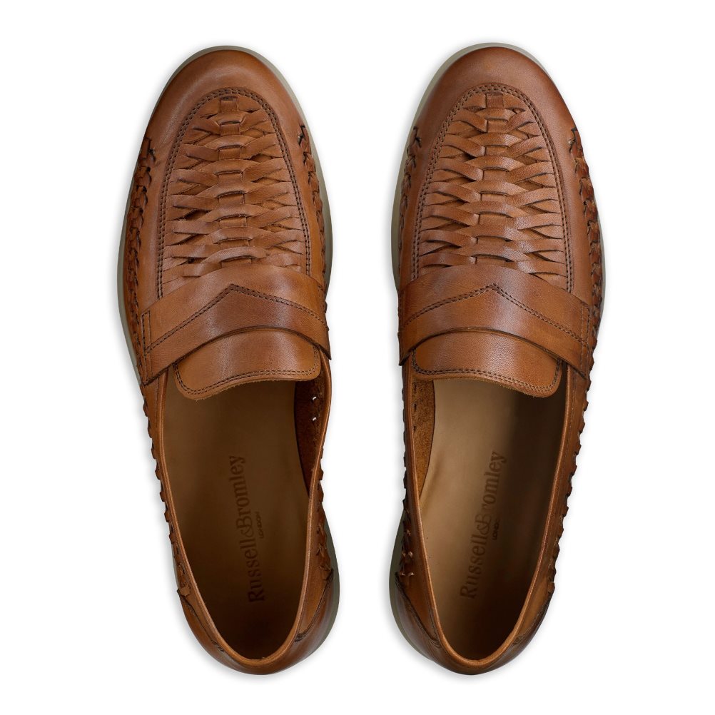 Russell & Bromley Uppermost Weave Detail Loafers Herr Bruna | NLZGO-9461