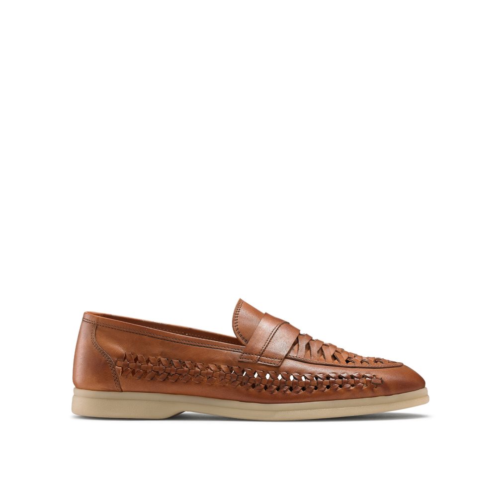 Russell & Bromley Uppermost Weave Detail Loafers Herr Bruna | NLZGO-9461