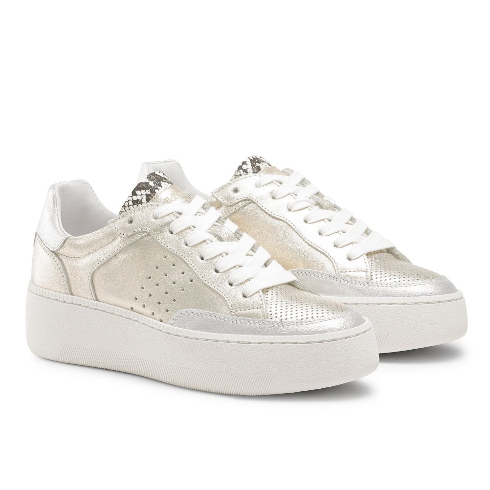 Russell & Bromley Whisper Low Top Sneakers Dam Guld | OBRFV-9546