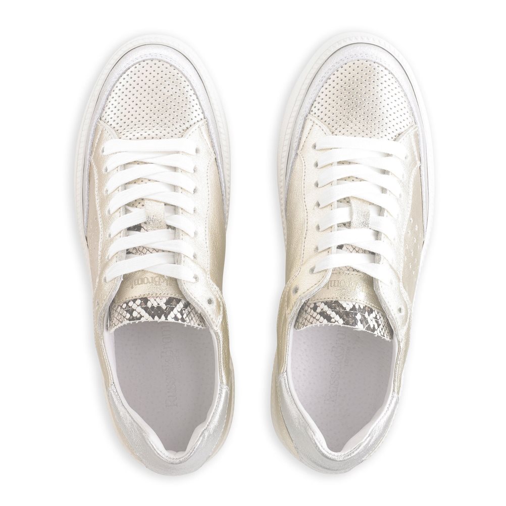 Russell & Bromley Whisper Low Top Sneakers Dam Guld | OBRFV-9546