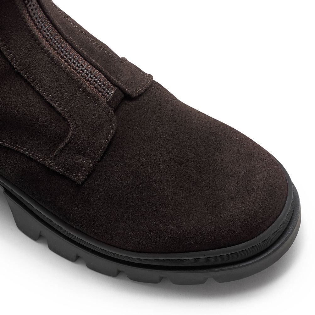 Russell & Bromley Zip Wire Dryleks Zip Up Ankelboots Herr Choklad | LSVFR-6820