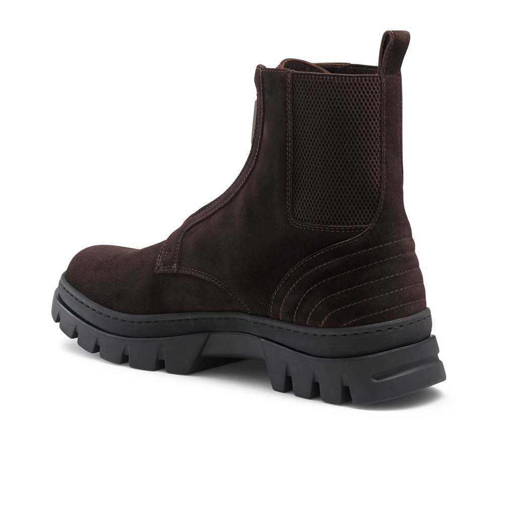 Russell & Bromley Zip Wire Dryleks Zip Up Ankelboots Herr Choklad | LSVFR-6820