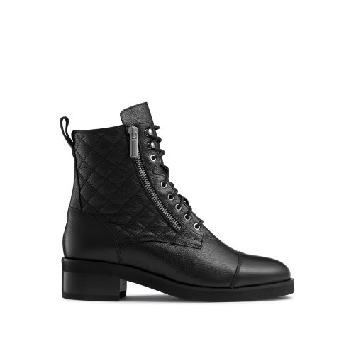 Russell & Bromley Atomic Quilted Stomper Ankelboots Dam Svarta | FPBDZ-3724