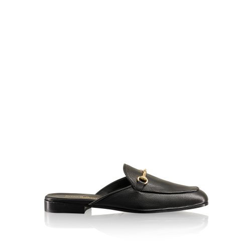 Russell & Bromley Backless Loafers Dam Svarta | ONFSH-7824
