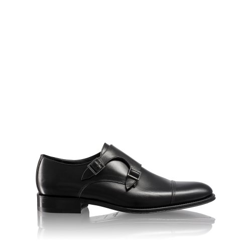 Russell & Bromley Birch Double Spännen Monk Formella Skor Herr Svarta | SYFZB-9423