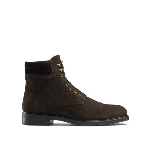 Russell & Bromley Brigade 6 Eyelet Spets Up Ankelboots Herr Choklad | GTMRI-5426