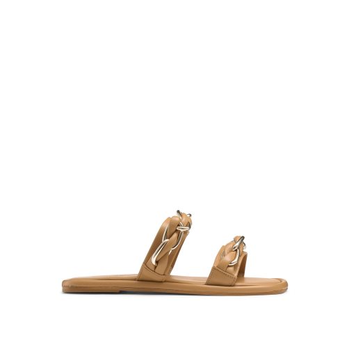 Russell & Bromley Chain Mail Chain Two Rem Platta Sandaler Dam Bruna | YODLX-5612