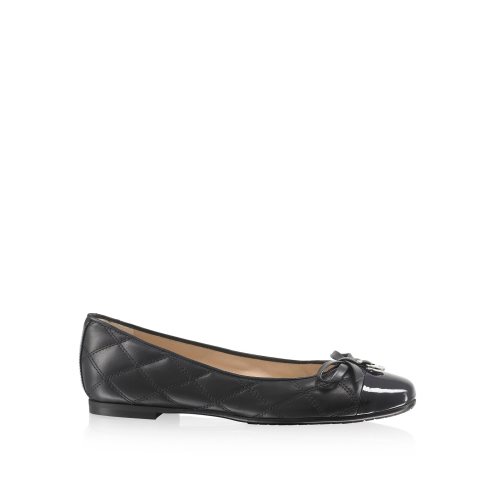 Russell & Bromley Charming Quilted Ballerina Dam Svarta | FPVOH-2810