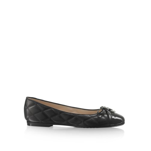 Russell & Bromley Charming Quilted Ballerina Dam Svarta | GWLUD-2601