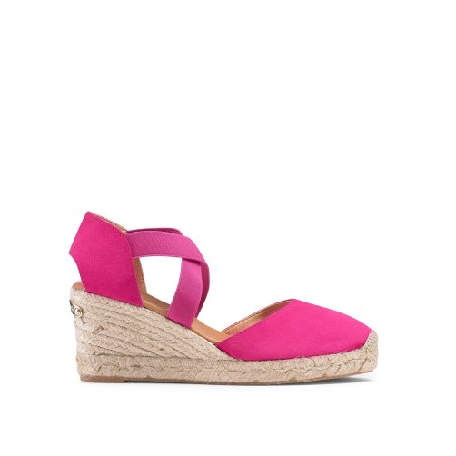 Russell & Bromley Coco-cross Elastic Espadrille Kilklack Dam Rosa | UDRES-0352