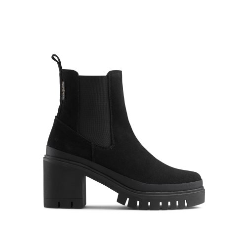Russell & Bromley Company Hi Klackar Combat Chelsea Stövlar Dam Svarta | PBJUO-2954