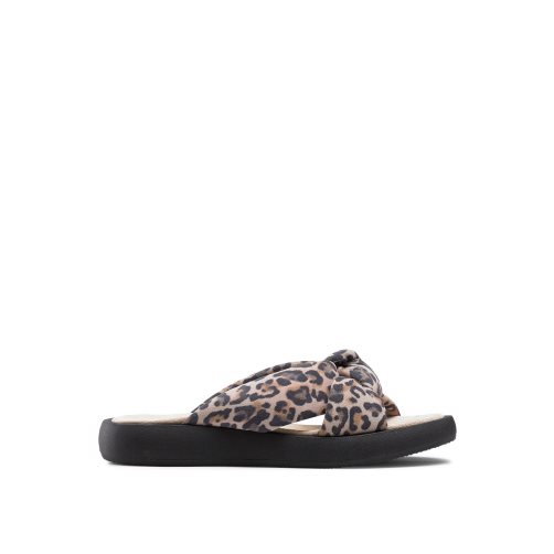 Russell & Bromley Dallas Knot Platta Sandaler Dam Leopard | CONSH-1238