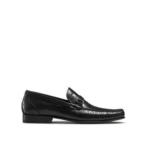 Russell & Bromley Elite Slip On Mockasiner Herr Svarta | NMQEC-3072