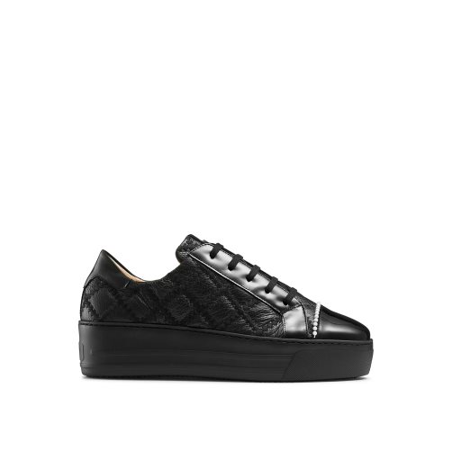 Russell & Bromley Esplanade Spets Up Platform Skor Dam Svarta | GECDO-9487