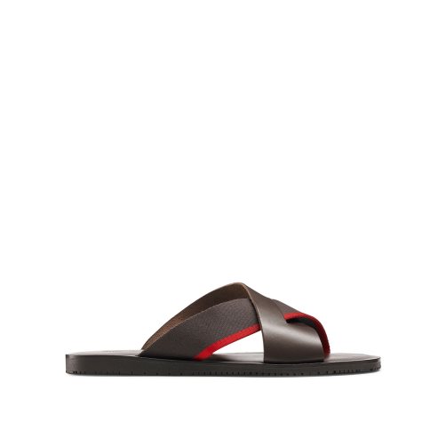 Russell & Bromley Fab Slip-on Slidesandaler Herr Mörkbruna | EVLSN-7485