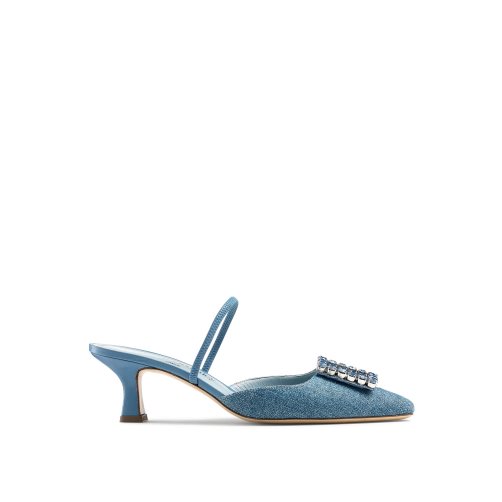 Russell & Bromley Fairytale Slingback Gem Kitten Sandaler Klack Dam Marinblå | WUYMR-8547