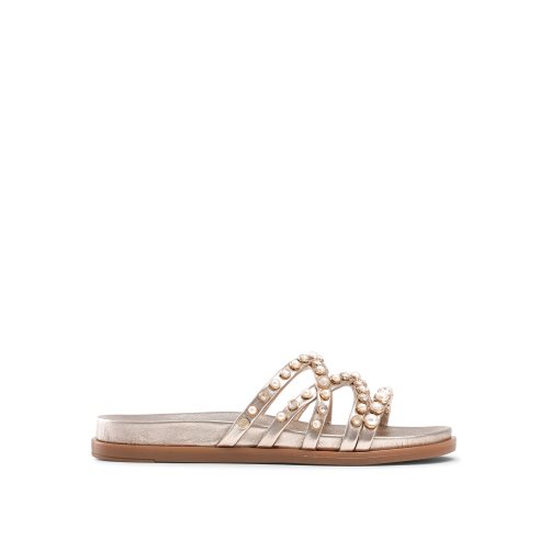 Russell & Bromley Fancy Embellished Platta Sandaler Dam Guld | EIJUT-1206